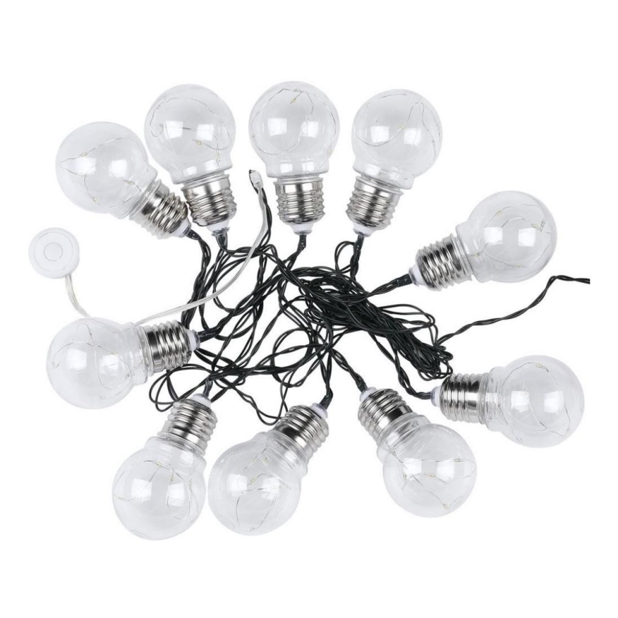 LED Solar chain 10xLED/1W/1,2V 2 m IP44 3000K