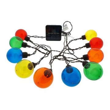 LED Solar chain 10xLED/3,65m IP44 multicolor