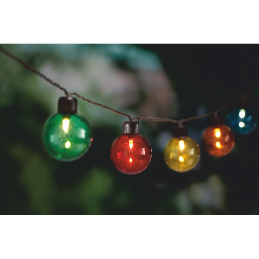 LED Solar chain 10xLED/3,65m IP44 multicolor