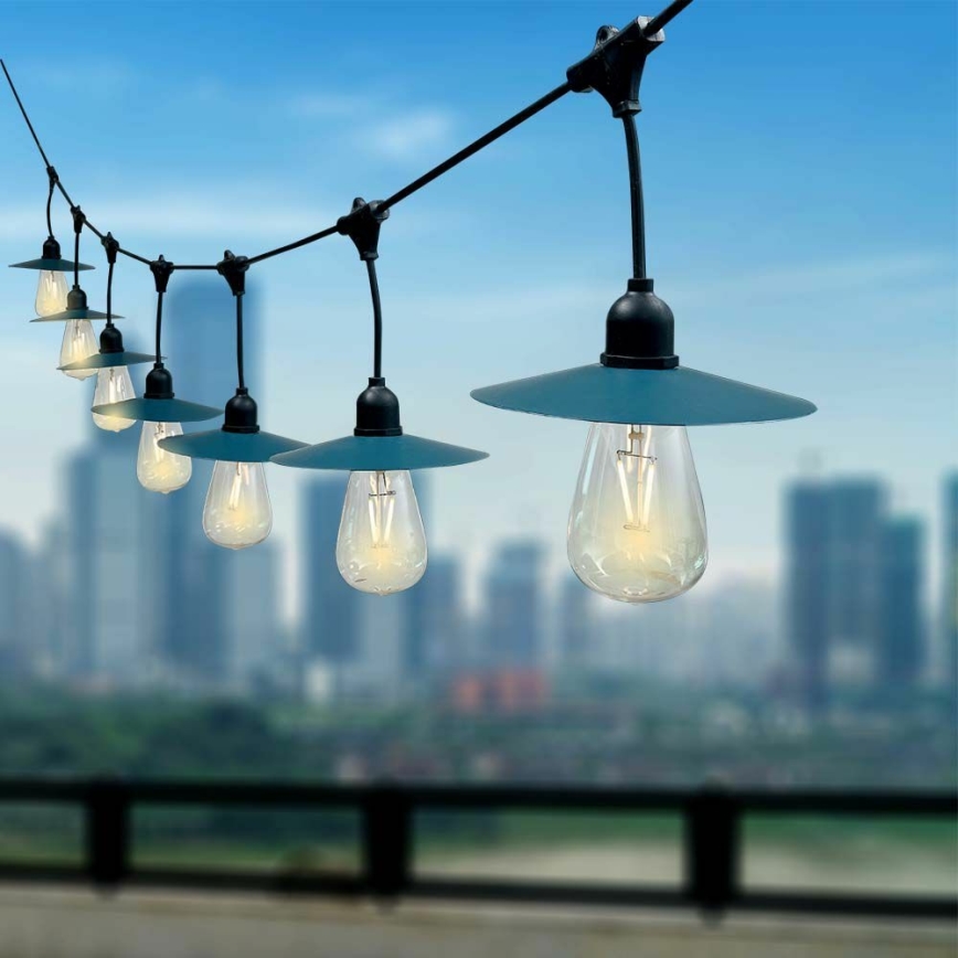 LED Solar chain 15xLED/0,2W/3,7V 15,6 m 3000K IP44