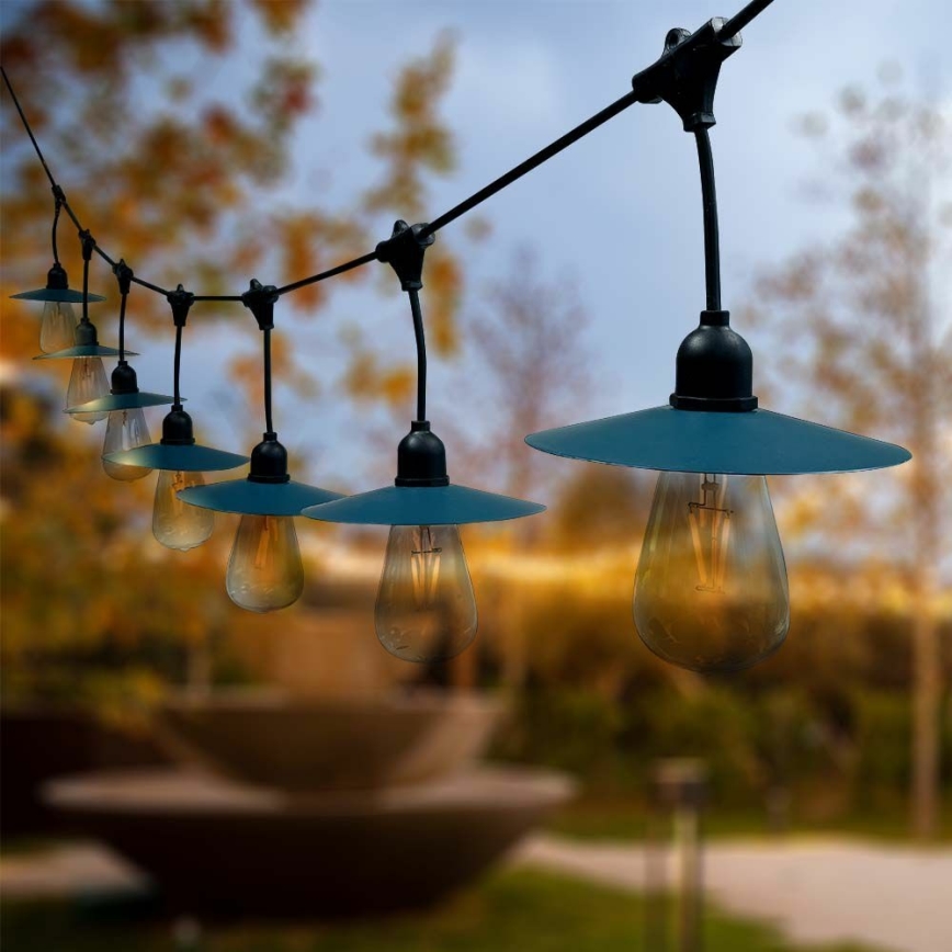 LED Solar chain 15xLED/0,2W/3,7V 15,6 m 3000K IP44