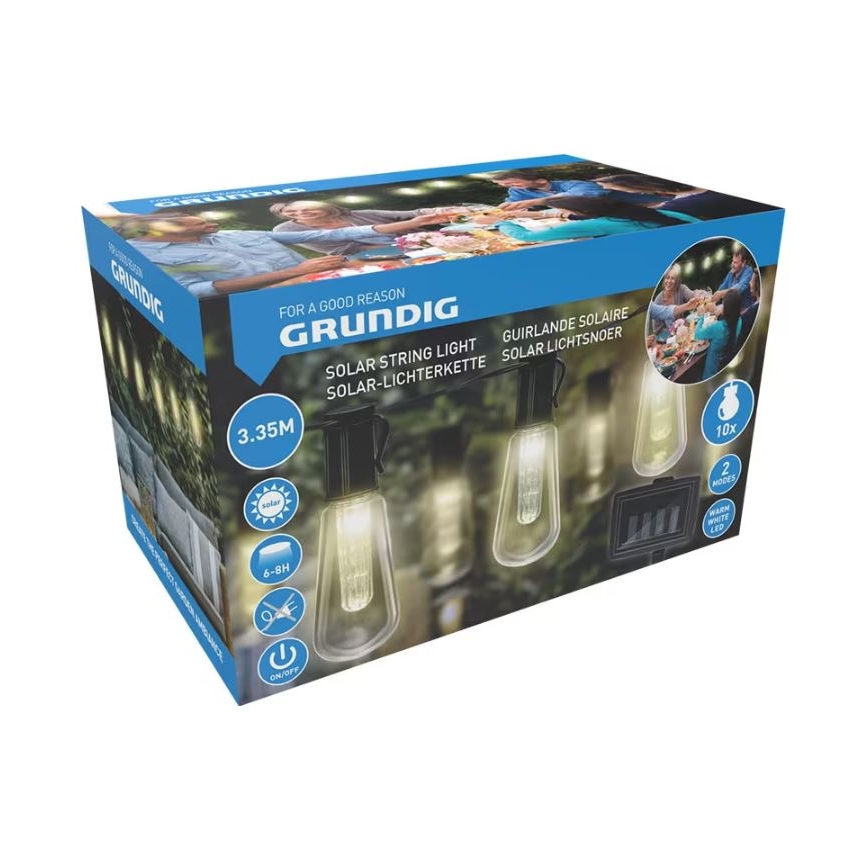 LED Solar chain 3,35m 10xLED/1,2V