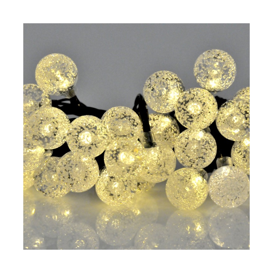 LED Solar chain 30xLED/8 functions 300 mAh 4,9m IP44 warm white