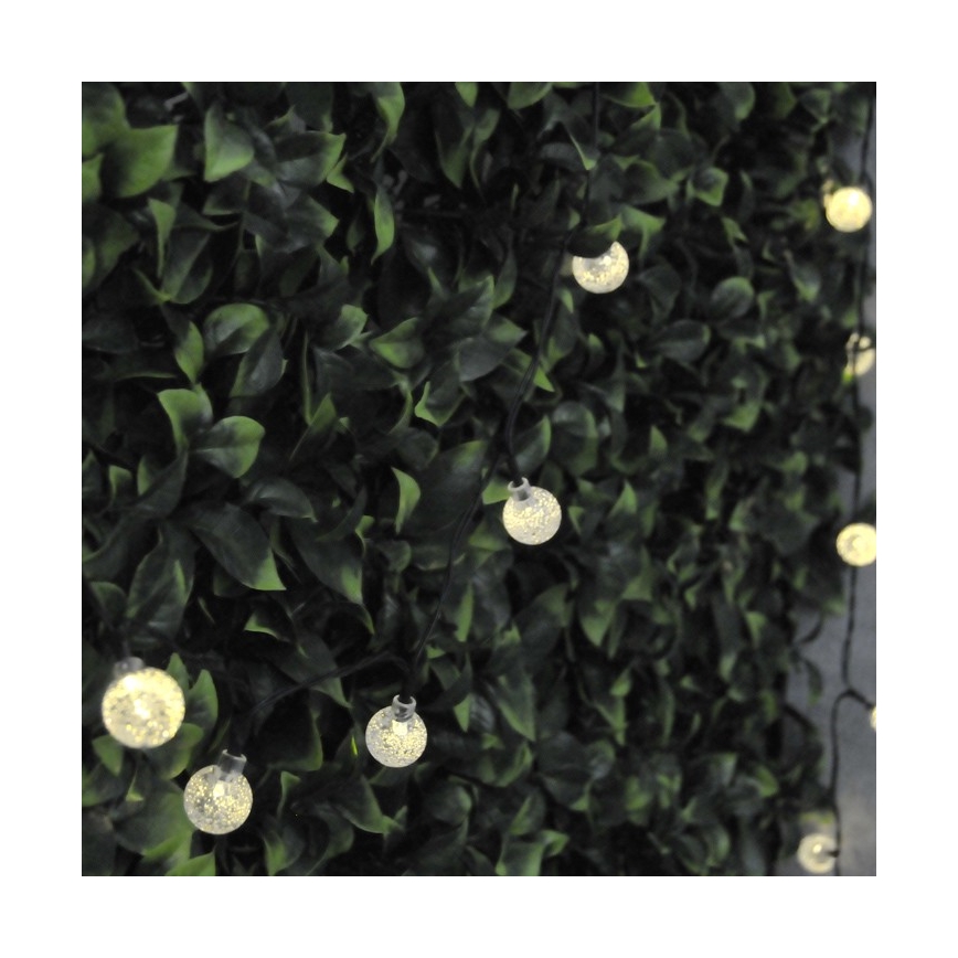 LED Solar chain 30xLED/8 functions 300 mAh 4,9m IP44 warm white