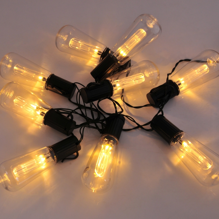 LED Solar chain EDISON 10xLED/1,2V 300 mAh 3,8 m IP44