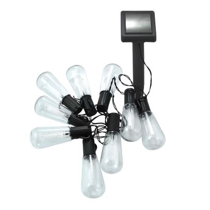 LED Solar chain EDISON 10xLED/1,2V 300 mAh 3,8 m IP44