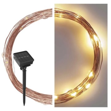 LED Solar chain LED/2,4W/1,2V 1xAA 15 m IP44 3000K 600 mAh