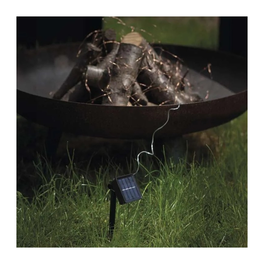 LED Solar chain LED/2,4W/1,2V 1xAA 15 m IP44 3000K 600 mAh