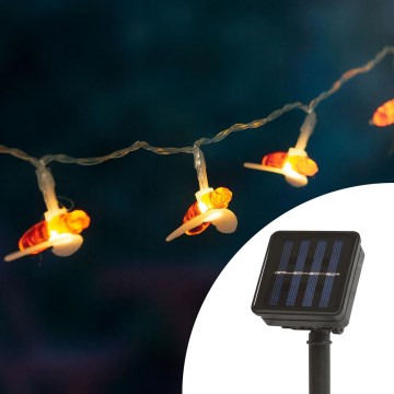 LED Solar chain with a sensor 20xLED 2,3m IP44 warm white