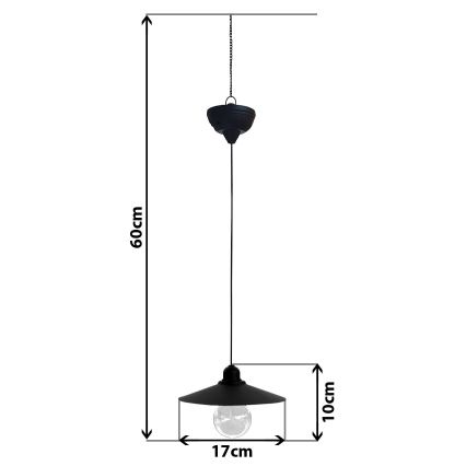 LED Solar chandelier on a string DINA 1,2V IP44