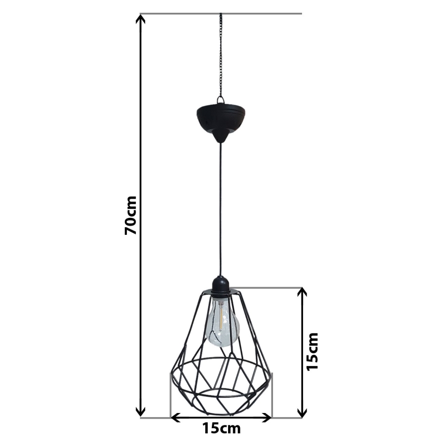 LED Solar chandelier on a string KATTY 1,2V 300 mAh IP44