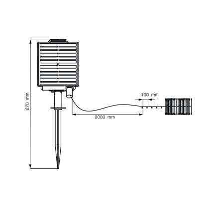 LED Solar decorative chain LED/3,7V 1800 mAh 10 m IP44 + remote control
