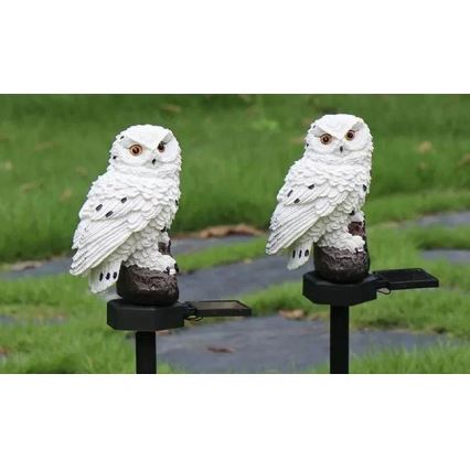 LED Solar Decorative Light with Sensor 6xLED/1,2V 3000K 40 cm 600 mAh IP44 Owl