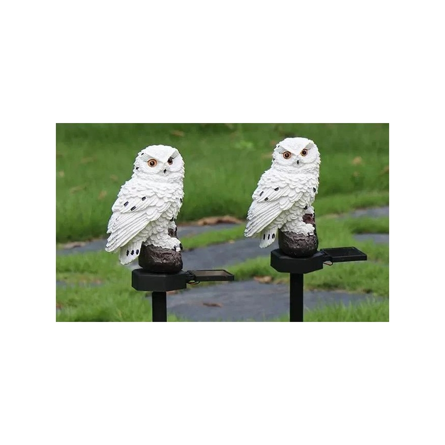 LED Solar Decorative Light with Sensor 6xLED/1,2V 3000K 40 cm 600 mAh IP44 Owl