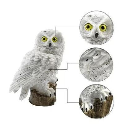LED Solar Decorative Light with Sensor 6xLED/1,2V 3000K 40 cm 600 mAh IP44 Owl