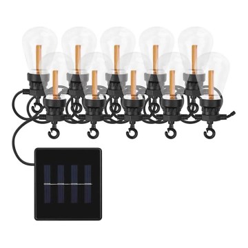 LED Solar Decorative String Lights 10xLED/0.6W/1.2V 4.5m IP44 800 mAh