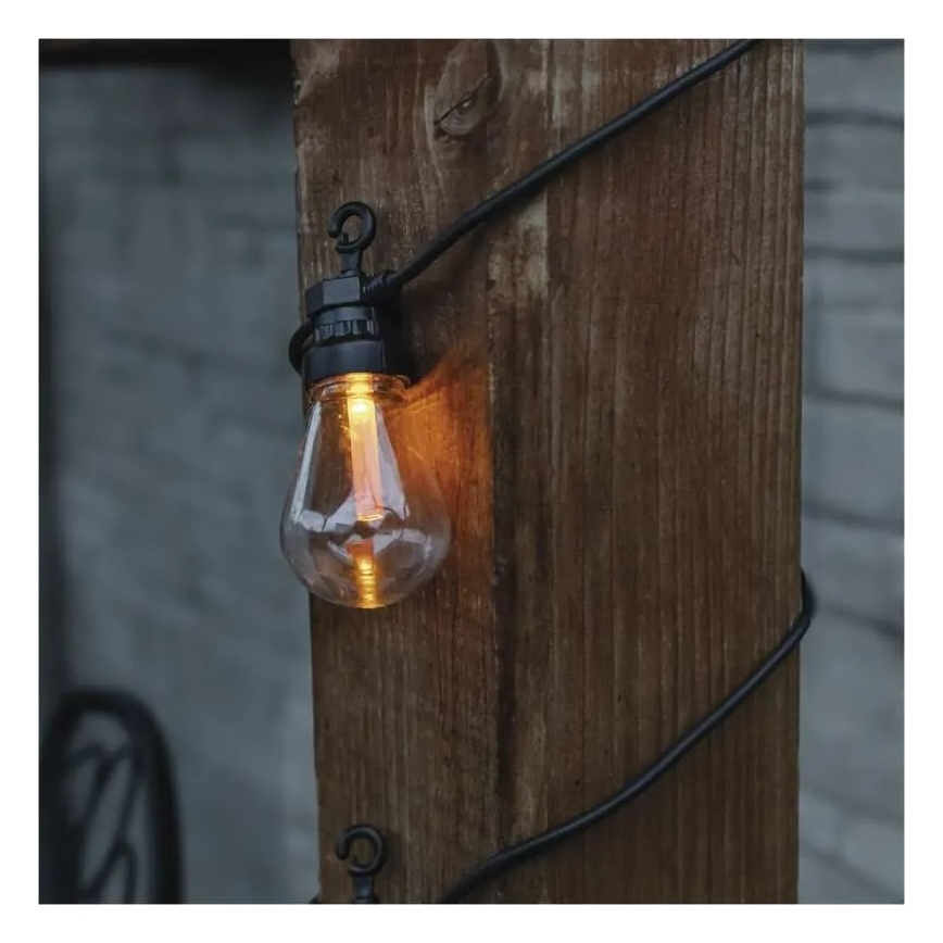 LED Solar Decorative String Lights 10xLED/0.6W/1.2V 4.5m IP44 800 mAh