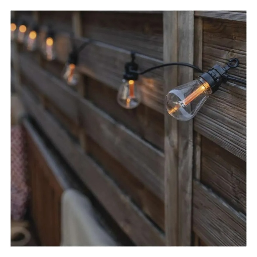 LED Solar Decorative String Lights 10xLED/0.6W/1.2V 4.5m IP44 800 mAh