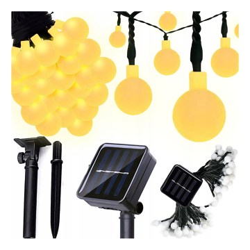 LED Solar Decorative String Lights 50 LEDs / 8 functions 500 mAh 9.5 m IP67 Warm White