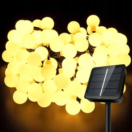 LED Solar Decorative String Lights 50 LEDs / 8 functions 500 mAh 9.5 m IP67 Warm White