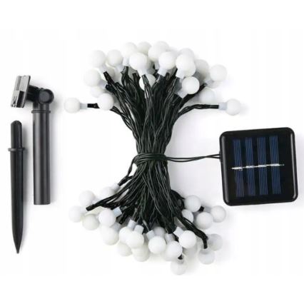 LED Solar Decorative String Lights 50 LEDs / 8 functions 500 mAh 9.5 m IP67 Warm White