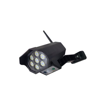 LED Solar dummy security camera with sensor LED/3,7V 1200 mAh IP44 black + remote control