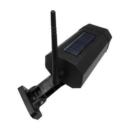 LED Solar dummy security camera with sensor LED/3,7V 1200 mAh IP44 black + remote control
