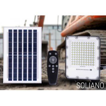LED Outdoor dimmable solar floodlight LED/50W/3,2V 4500K IP65 black + remote control