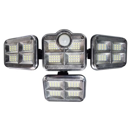 LED Solar floodlight with a motion and dusk sensor LED/30W/3,7V 2400 mAh IP47 + remote control