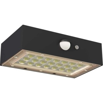 LED Solar floodlight with a motion sensor LED/3,7V 1200mAh 4000K IP65 black