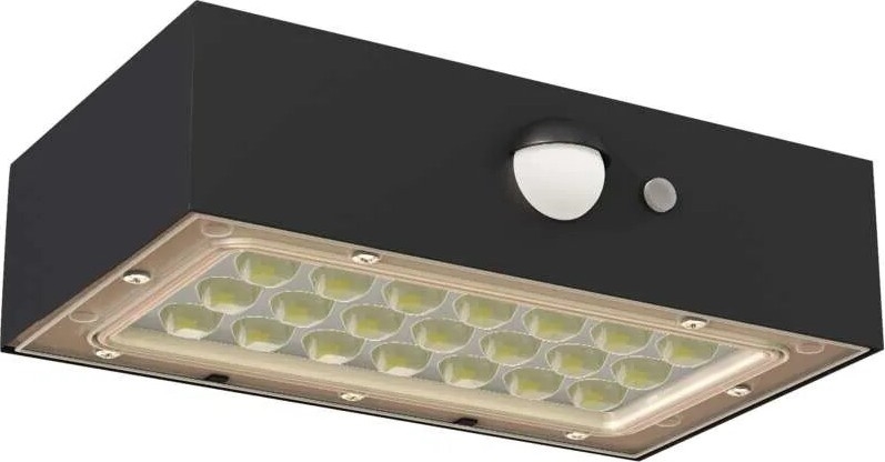 LED Solar floodlight with a motion sensor LED/3,7V 1200mAh 4000K IP65 black