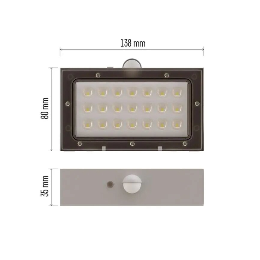 LED Solar floodlight with a motion sensor LED/3,7V 1200mAh 4000K IP65 white