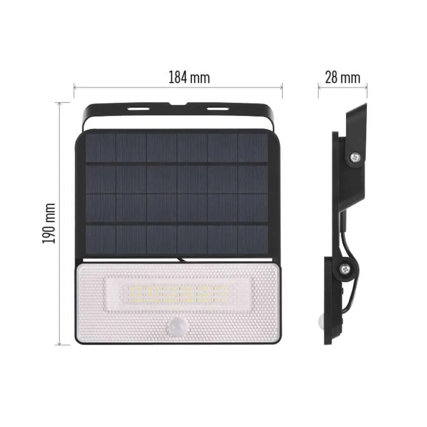 LED Solar floodlight with a motion sensor LED/3,7V 3600mAh 4000K IP54