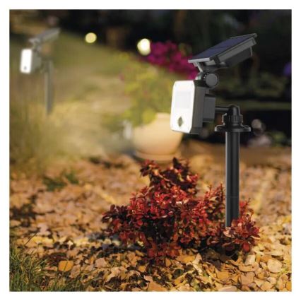 LED Solar floodlight with a motion sensor SPILO LED/3,7V 3600mAh 4000K IP54 + remote control
