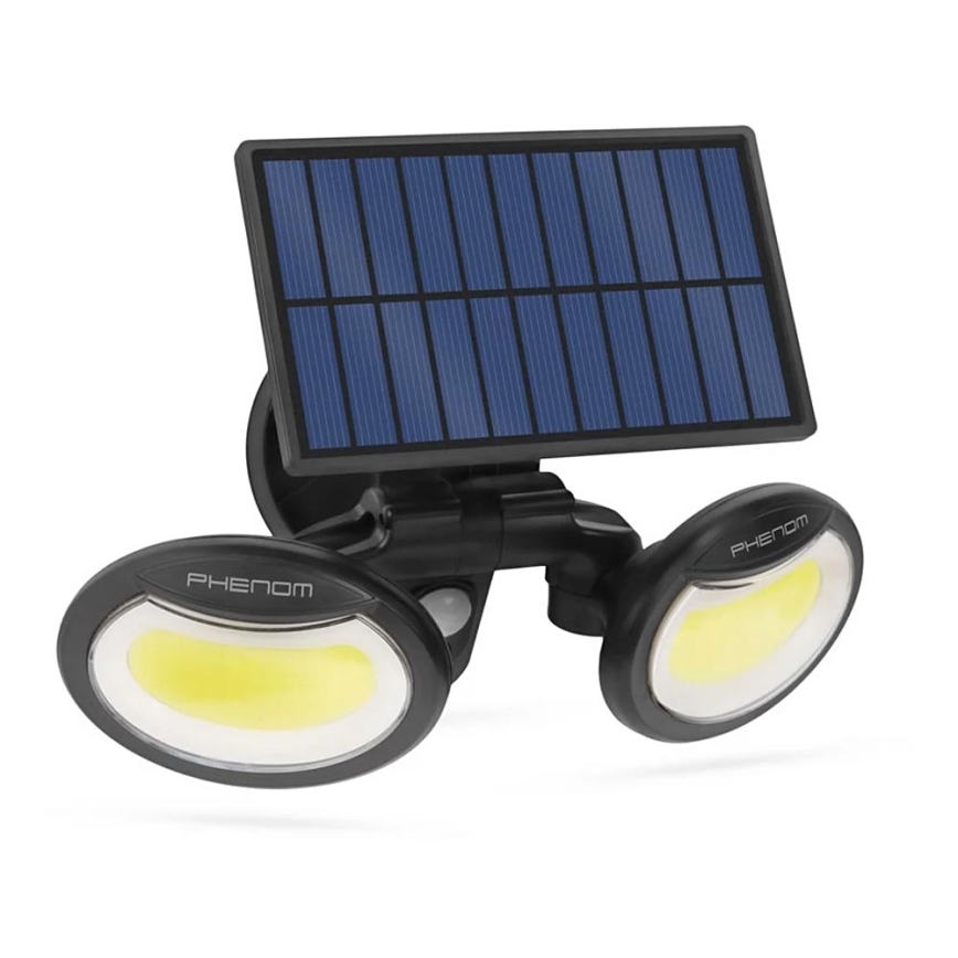 LED Solar floodlight with a sensor 2xLED/4W/5V IP65 2000 mAh