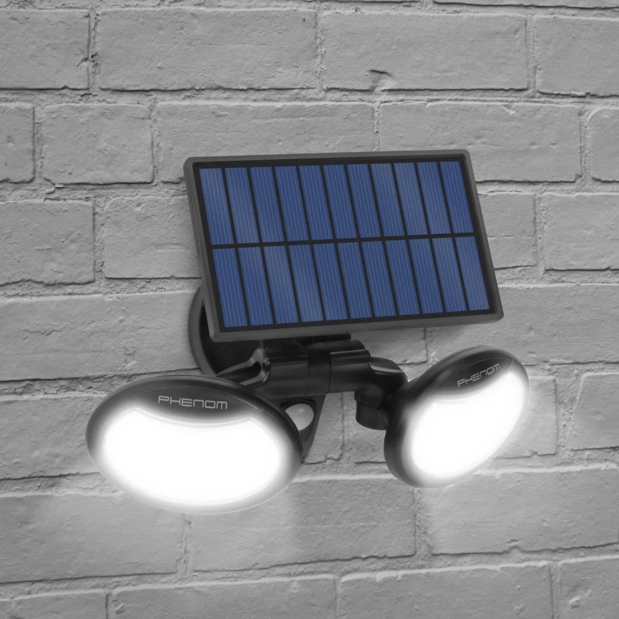 LED Solar floodlight with a sensor 2xLED/4W/5V IP65 2000 mAh