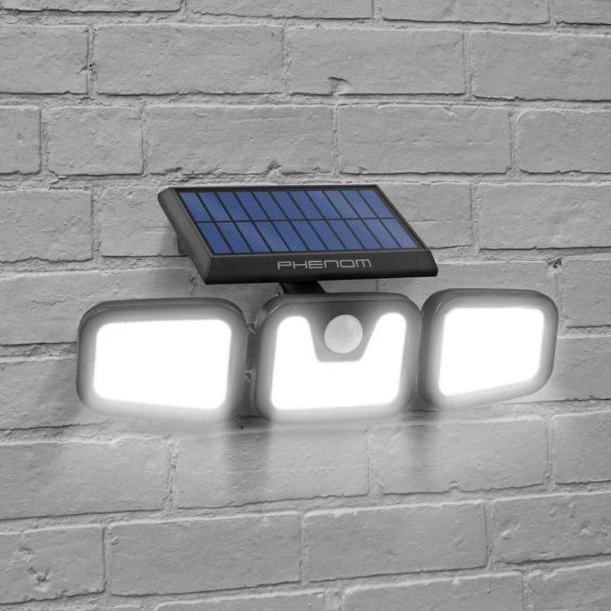 LED Solar floodlight with a sensor 3xLED/3,3W/5V IP65