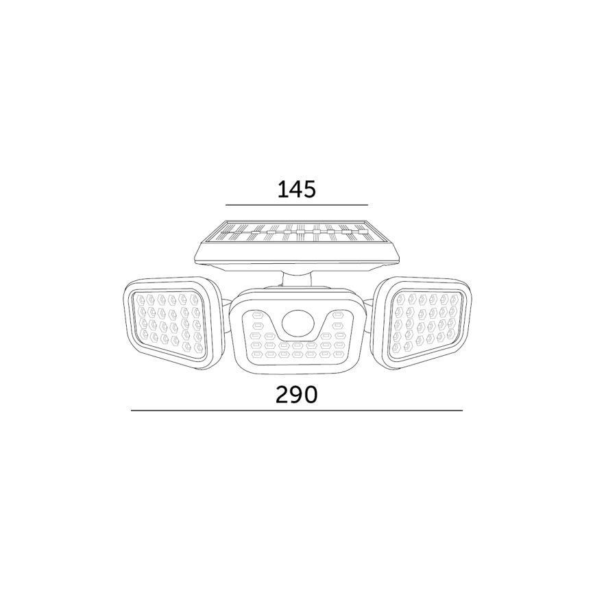 LED Solar floodlight with a sensor LED/1,5W/3,7V 6000K IP44
