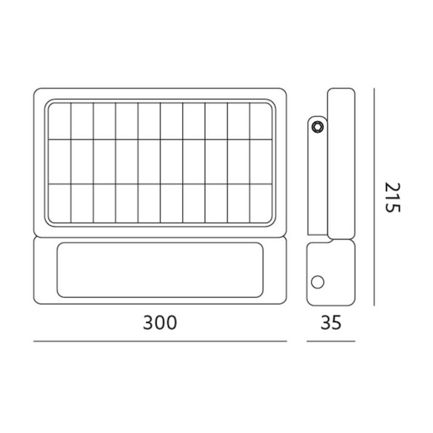 LED Solar floodlight with a sensor LED/10W/3,7V 4000K IP65