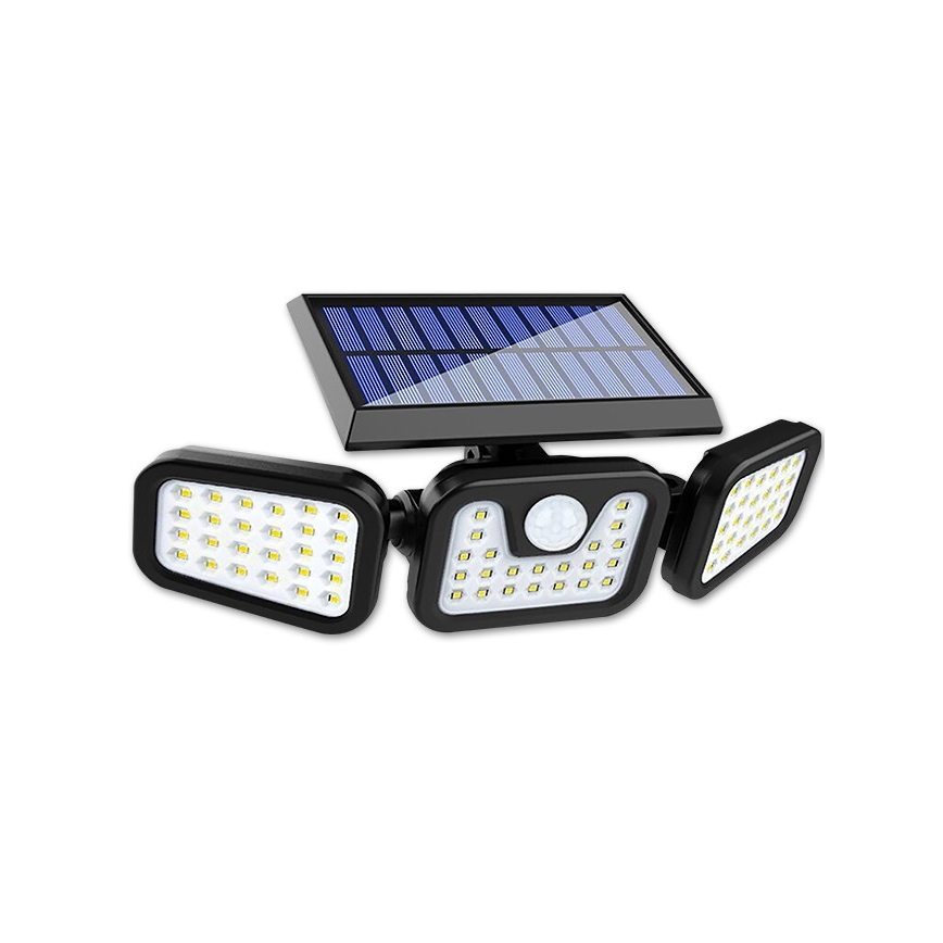 LED Flexible solar floodlight with sensor LED/15W/3,7V 2400 mAh IP54 4500K