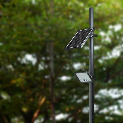LED Solar floodlight with a sensor LED/30W/6,4V 4000K + remote control