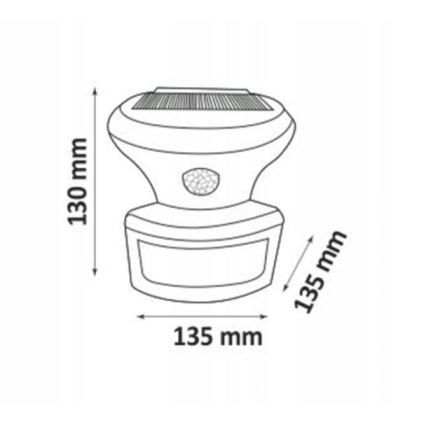 LED Solar floodlight with a sensor LED/5W/3,7V 2000 mAh IP44