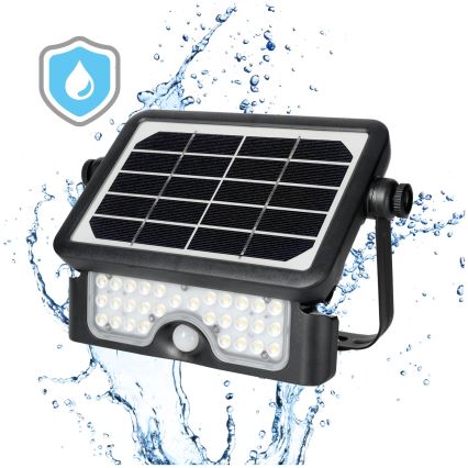 LED Solar floodlight with a sensor LED/5W/3,7V 4000K IP65 3000 mAh