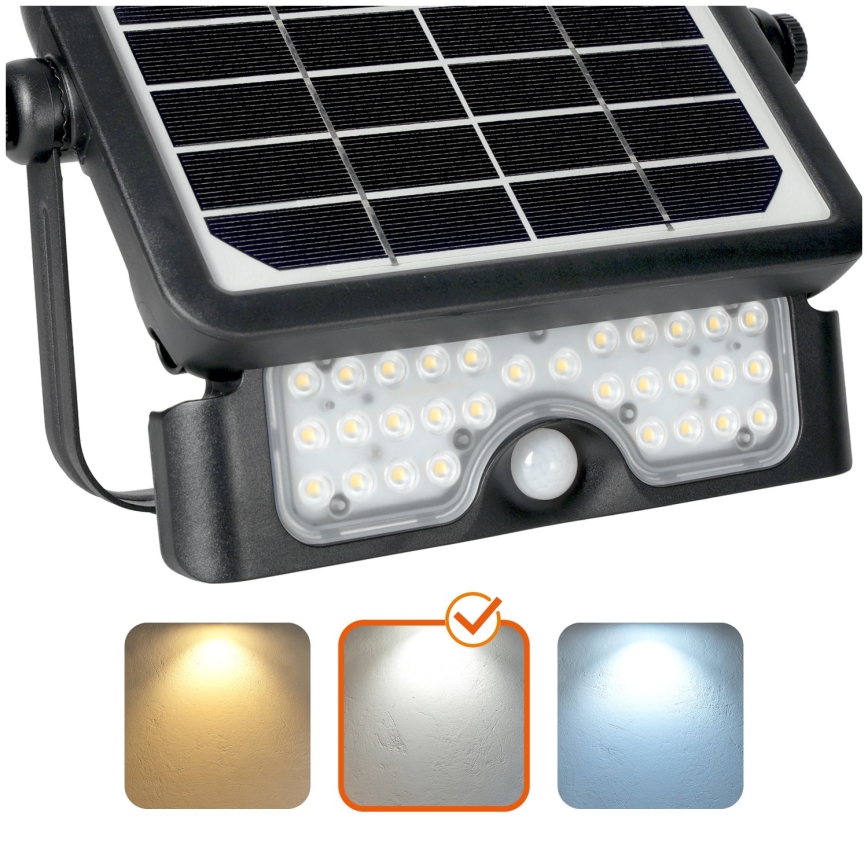LED Solar floodlight with a sensor LED/5W/3,7V 4000K IP65