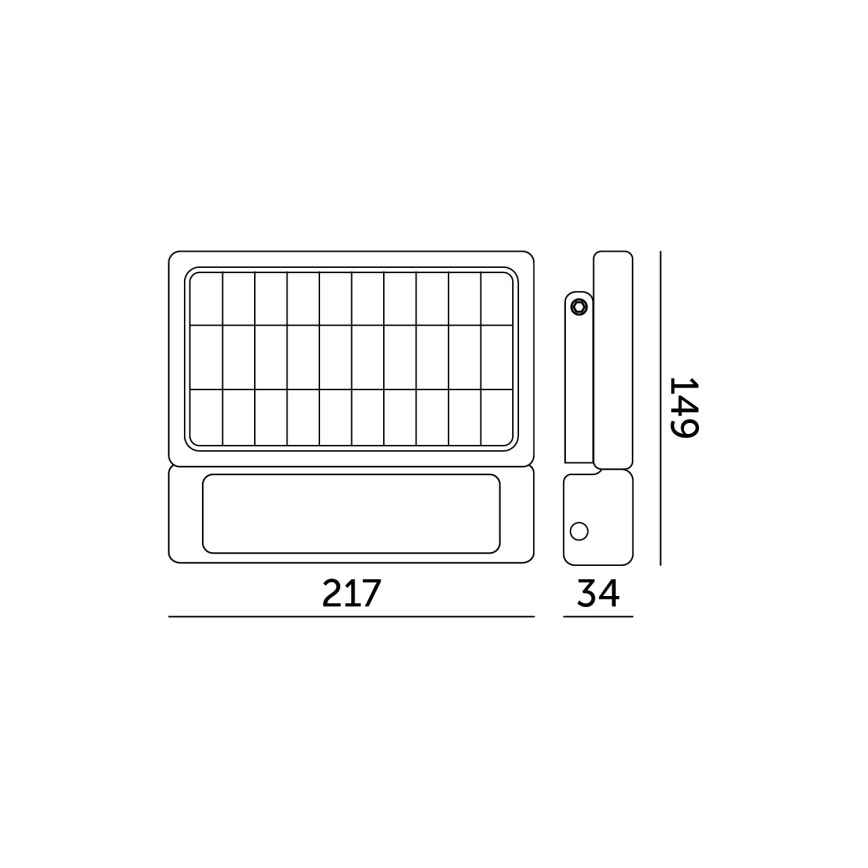 LED Solar floodlight with a sensor LED/5W/3,7V 4000K IP65