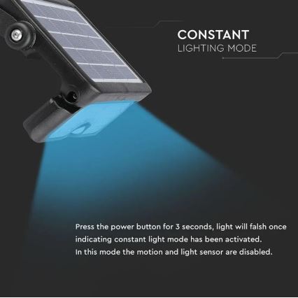 LED Solar floodlight with a sensor LED/5W/3,7V IP65 4000K 3000 mAh
