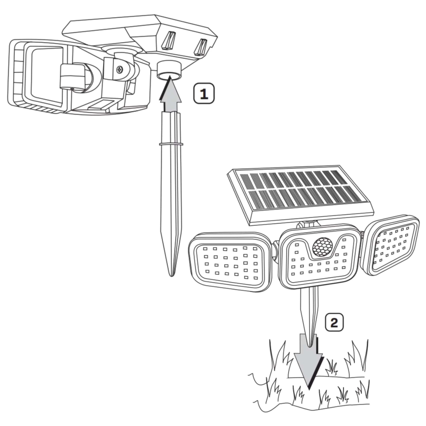 LED Solar floodlight with a sensor TRIO LED/0,6W/3,7V 1200 mAh IP44