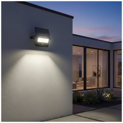 LED Solar Floodlight with Sensor NCS G2 LED/20W/3,7V 3000/4000/6500K IP54 2600 mAh