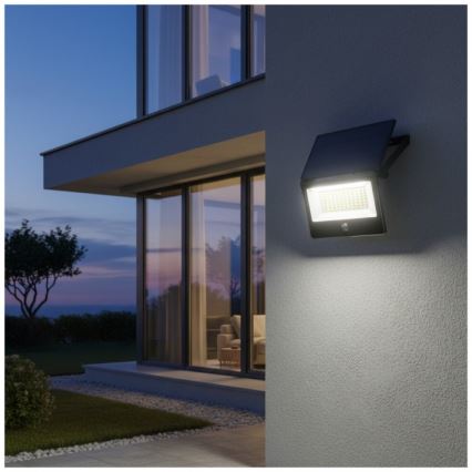 LED Solar Floodlight with Sensor NCS G2 — 30W, 3.7V, Selectable 3000/4000/6500K, IP54, 5200 mAh