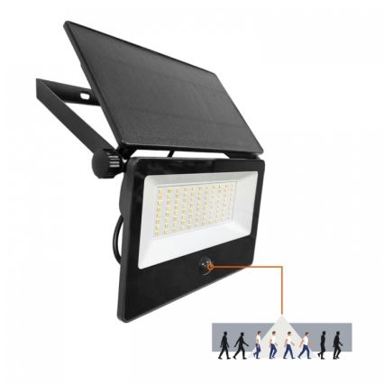 LED Solar Floodlight with Sensor NCS G2 — 30W, 3.7V, Selectable 3000/4000/6500K, IP54, 5200 mAh